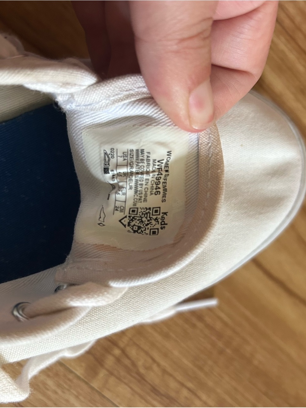 Keds White Canvas Lace-Up Sneakers - Picture 6 of 7